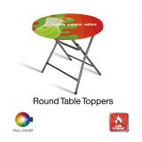 Round Table-Topper Classic Custom Stretch Cover - Flame Retardant